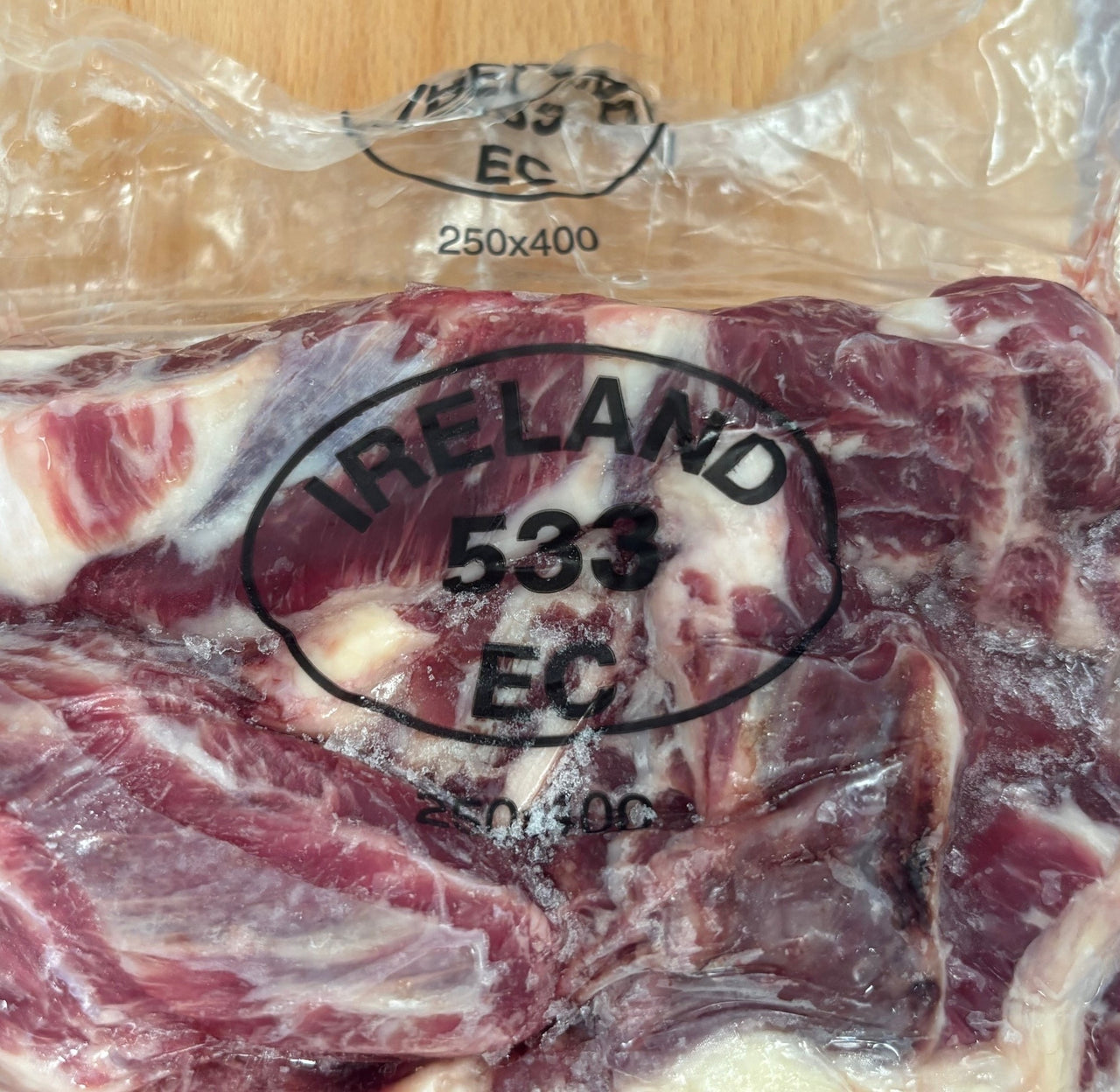 愛爾蘭 草飼天然無激素牛肋條 (約1250-1350g (急凍 -18°C)