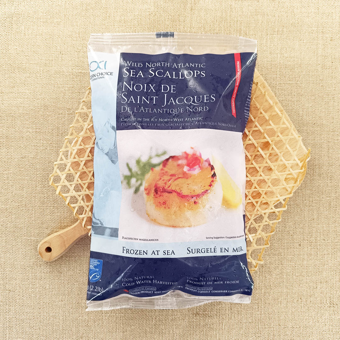 加拿大野生特大帶子 (10-20粒/磅) (1kg/pack) (急凍-18°C) 新舊包裝随機出貨