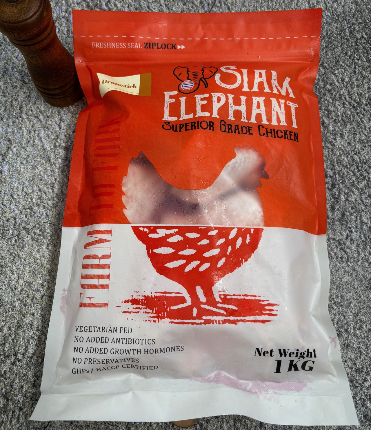 泰國無添加激素雞下髀 1kg (急凍-18°C)