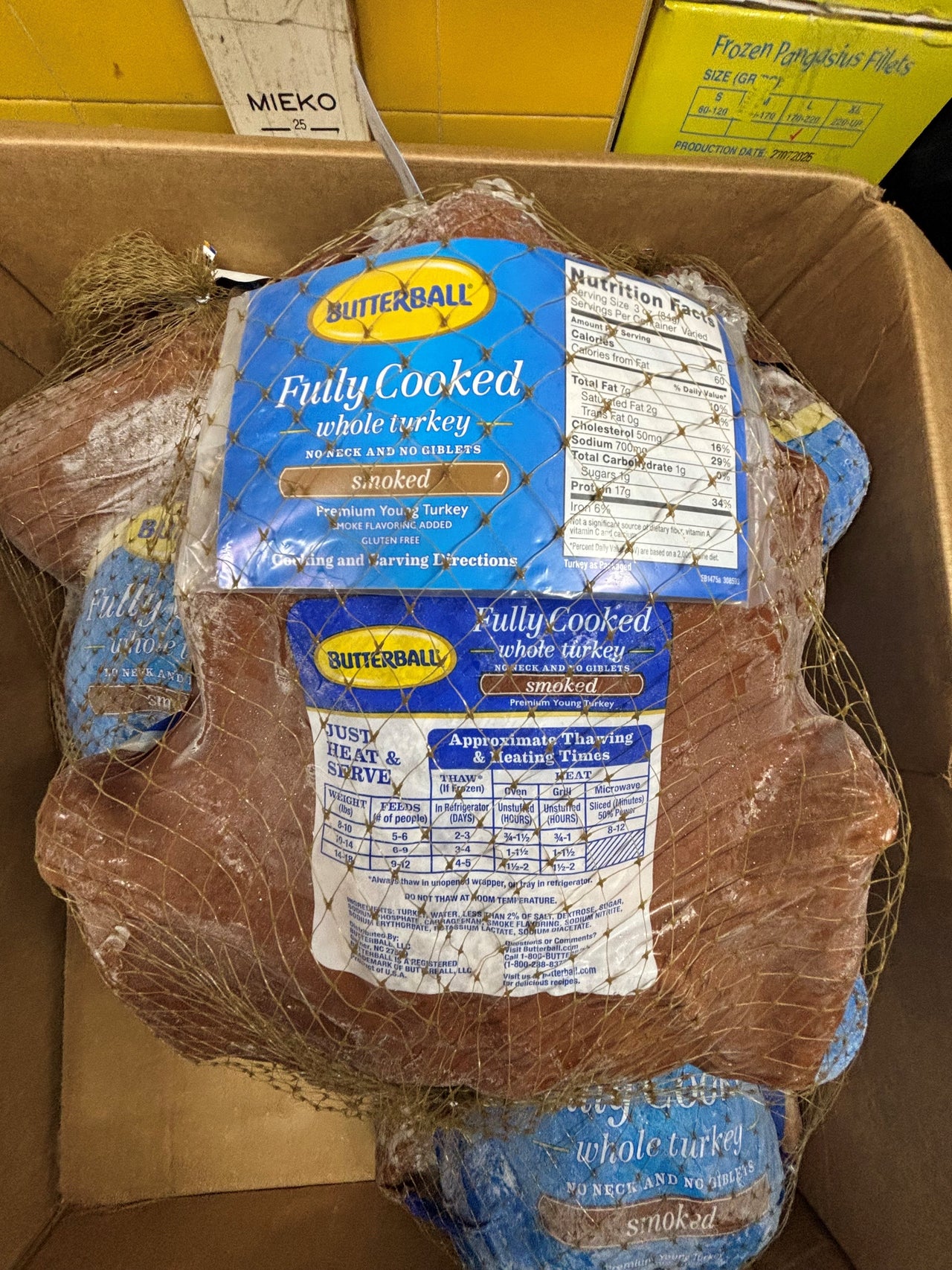 美國Butterball無激素原隻熟煙火雞12-14磅(約5.5-6.0kg ）(急凍-18°C)